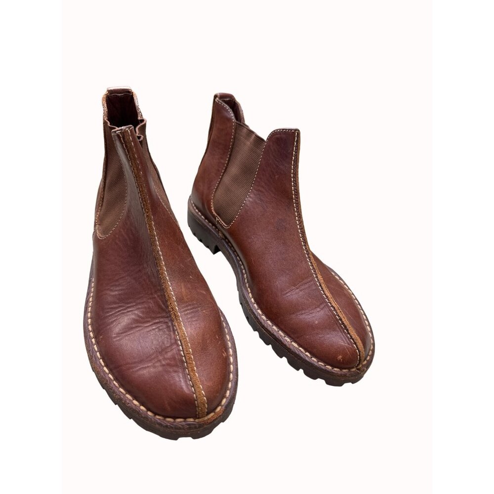 Cole Haan men’s brown Chelsea casual semi formal leather shoe boots size 8.5 SKU